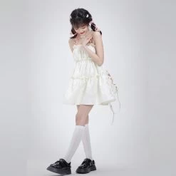 Summer Sweet Girl Style Suspender Dress -Kawaii Fashion Shop Summer Sweet Girl Style Suspender Dress 8