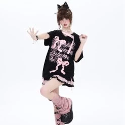 Summer Sweet Girl Style Three-Dimensional Bow Tie T-shirt 12 Summer Sweet Girl Style Three-Dimensional Bow Tie T-shirt -Kawaii Fashion Shop Summer Sweet Girl Style Three Dimensional Bow Tie T shirt 6