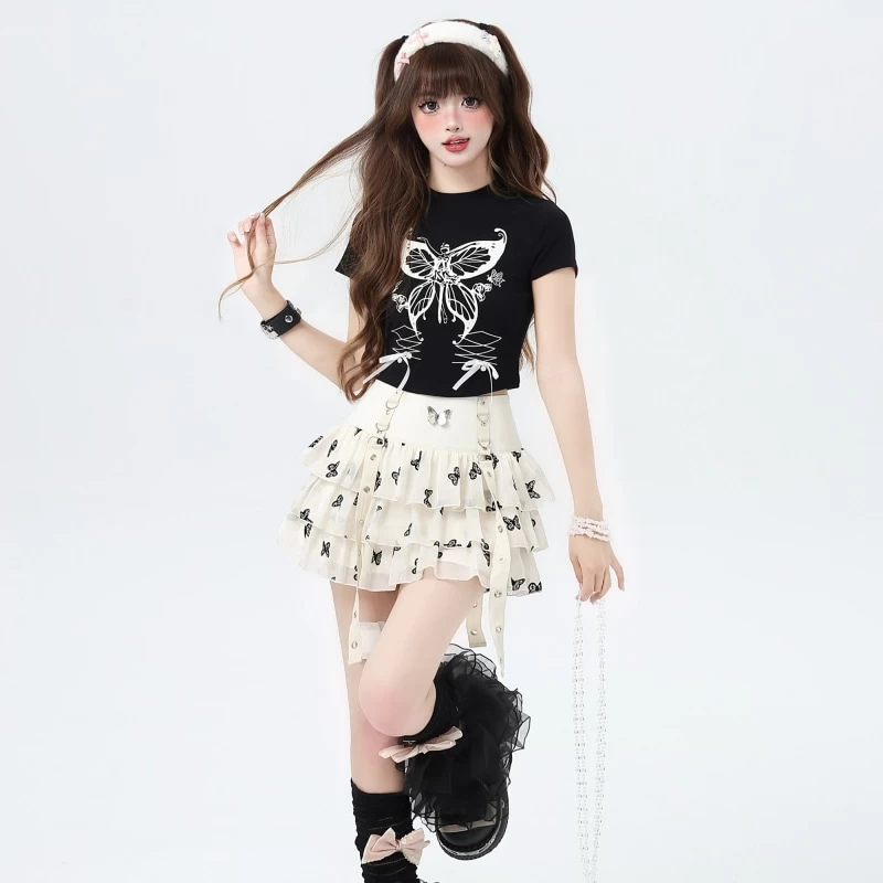Summer Sweet Girl Y2K Style Tulle Skirt 3 Summer Sweet Girl Y2K Style Tulle Skirt