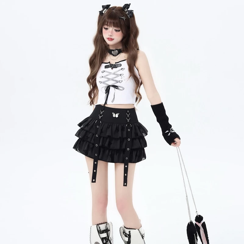 Summer Sweet Girl Y2K Style Tulle Skirt 5 Summer Sweet Girl Y2K Style Tulle Skirt - Image 3