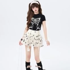 Summer Sweet Girl Y2K Style Tulle Skirt 16 Summer Sweet Girl Y2K Style Tulle Skirt -Kawaii Fashion Shop Summer Sweet Girl Y2K Style Tulle Skirt 2