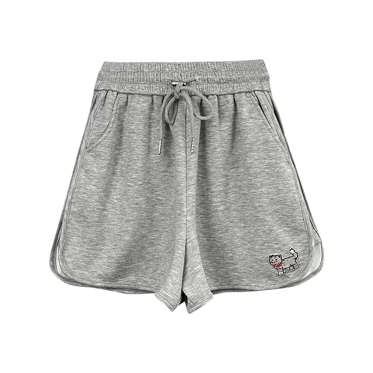 Summer Sweet Japanese Kitten Print Pink High Waist Shorts 5 Summer Sweet Japanese Kitten Print Pink High Waist Shorts - Image 3