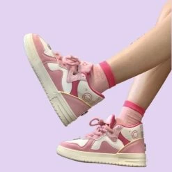 Summer Sweet Pink All-match High-top Sneakers
