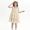 Summer Sweet Princess Style Apricot Dress -Kawaii Fashion Shop Summer Sweet Princess Style Apricot Dress 12