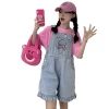 Summer Sweet Soft Girl Style Denim Overalls 1 Summer Sweet Soft Girl Style Denim Overalls -Kawaii Fashion Shop Summer Sweet Soft Girl Style Denim Overalls 1