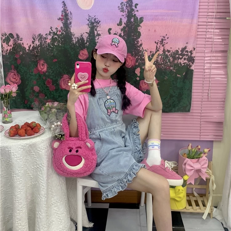 Summer Sweet Soft Girl Style Denim Overalls 7 Summer Sweet Soft Girl Style Denim Overalls - Image 5