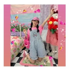 Summer Sweet Soft Girl Style Denim Overalls 16 Summer Sweet Soft Girl Style Denim Overalls -Kawaii Fashion Shop Summer Sweet Soft Girl Style Denim Overalls 5