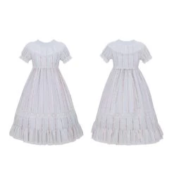 Summer White Doll Style Lolita OP Dress -Kawaii Fashion Shop Summer White Doll Style Lolita OP Dress 1