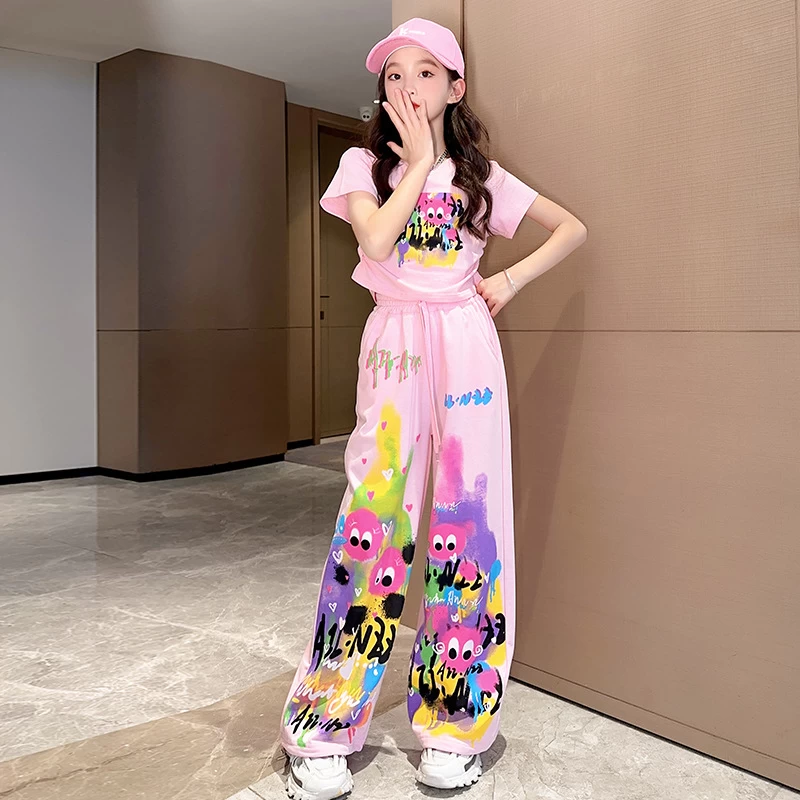 Sweet Cool Dopamine Style Graffiti Print Straight Pants 9 Sweet Cool Dopamine Style Graffiti Print Straight Pants - Image 7