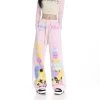 Sweet Cool Dopamine Style Graffiti Print Straight Pants -Kawaii Fashion Shop Sweet And Cool Dopamine Style Graffiti Print Straight Pants 4