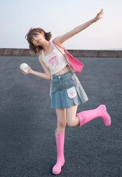 Sweet Bunny Print Camisole Top -Kawaii Fashion Shop Sweet Bunny Print Camisole Top 2