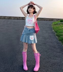 Sweet Bunny Print Camisole Top -Kawaii Fashion Shop Sweet Bunny Print Camisole Top 3