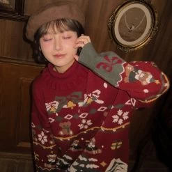 Sweet Christmas Bear Turtleneck Sweater 15 Sweet Christmas Bear Turtleneck Sweater -Kawaii Fashion Shop Sweet Christmas Bear Turtleneck Sweater 9