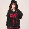 Sweet Girl Style Bow Embroidered Sweater -Kawaii Fashion Shop Sweet Girl Style Bow Embroidered Sweater 7