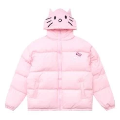 Sweet Girl Style Kitty Cat Embroidered Thickened Jacket 15 Sweet Girl Style Kitty Cat Embroidered Thickened Jacket -Kawaii Fashion Shop Sweet Girl Style Kitty Cat Embroidered Thickened Jacket 1
