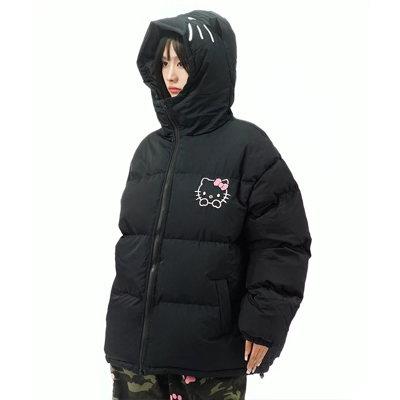 Sweet Girl Style Kitty Cat Embroidered Thickened Jacket 7 Sweet Girl Style Kitty Cat Embroidered Thickened Jacket - Image 5