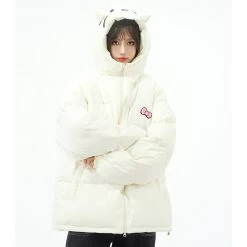 Sweet Girl Style Kitty Cat Embroidered Thickened Jacket 13 Sweet Girl Style Kitty Cat Embroidered Thickened Jacket -Kawaii Fashion Shop Sweet Girl Style Kitty Cat Embroidered Thickened Jacket 9