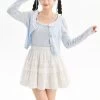 Sweet Girl Style White Fairy Skirt -Kawaii Fashion Shop Sweet Girl Style White Fairy Skirt 4