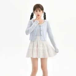 Sweet Girl Style White Fairy Skirt -Kawaii Fashion Shop Sweet Girl Style White Fairy Skirt 5