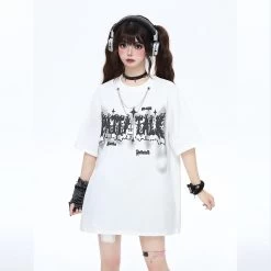 Sweet Girly Style Letter Print Round Neck T-shirt 13 Sweet Girly Style Letter Print Round Neck T-shirt -Kawaii Fashion Shop Sweet Girly Style Letter Print Round Neck T shirt 5