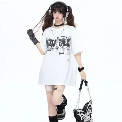 Sweet Girly Style Letter Print Round Neck T-shirt 15 Sweet Girly Style Letter Print Round Neck T-shirt -Kawaii Fashion Shop Sweet Girly Style Letter Print Round Neck T shirt 9