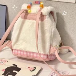 Sweet Girly Style Plush Backpack -Kawaii Fashion Shop Sweet Girly Style Plush Backpack 4
