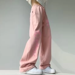 Sweet Pink Hello Kitty Print Wide Leg Pants