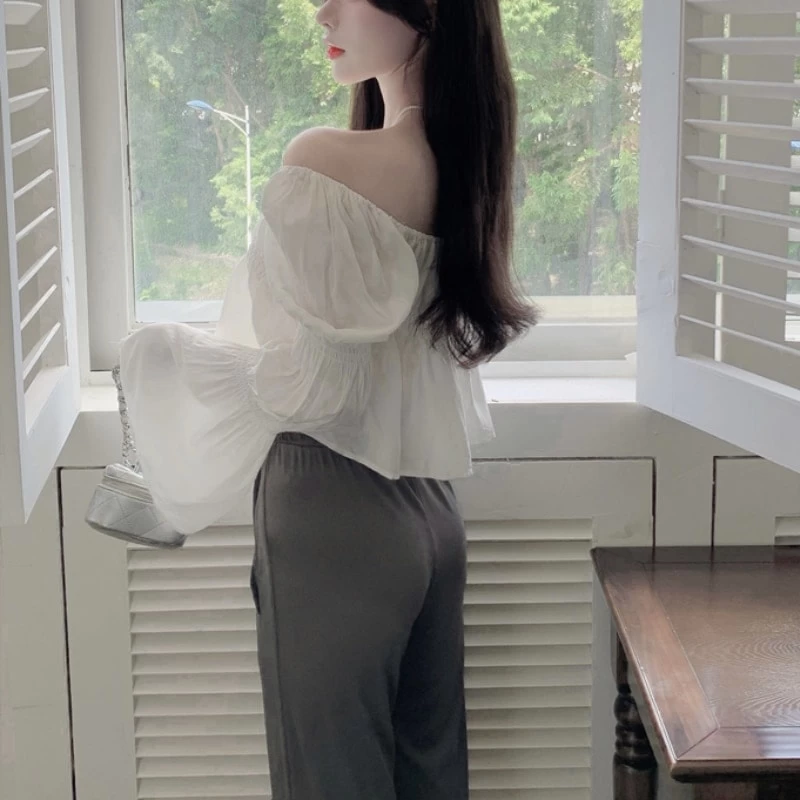 Sweet Pure Color Chiffon Crop Top 6 Sweet Pure Color Chiffon Crop Top - Image 4