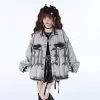 Sweet Retro Style Gray Loose Denim Jacket -Kawaii Fashion Shop Sweet Retro Style Gray Loose Denim Jacket 9