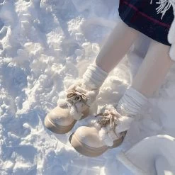Sweet Retro-Style Velvet Snow Boots -Kawaii Fashion Shop Sweet Retro Style Velvet Snow Boots 10