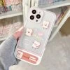 Sweet Retro Smile Toast IPhone Case -Kawaii Fashion Shop Sweet Retro smile toast transparent Phone Case For iPhone 14 13 12 11 Pro Max 14