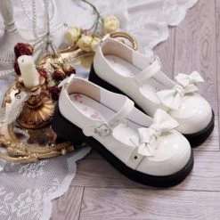 Sweet Round Toe With Bow Lolita Shoes 21 Sweet Round Toe With Bow Lolita Shoes -Kawaii Fashion Shop Sweet Round Toe With Bow Lolita Shoes 13