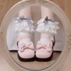 Sweet Round Toe With Bow Lolita Shoes 22 Sweet Round Toe With Bow Lolita Shoes -Kawaii Fashion Shop Sweet Round Toe With Bow Lolita Shoes 14