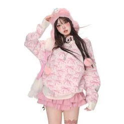 Sweet Soft Girl Style Pink Bow Embroidered Knitted Sweater 16 Sweet Soft Girl Style Pink Bow Embroidered Knitted Sweater -Kawaii Fashion Shop Sweet Soft Girl Style Pink Bow Embroidered Knitted Sweater 9