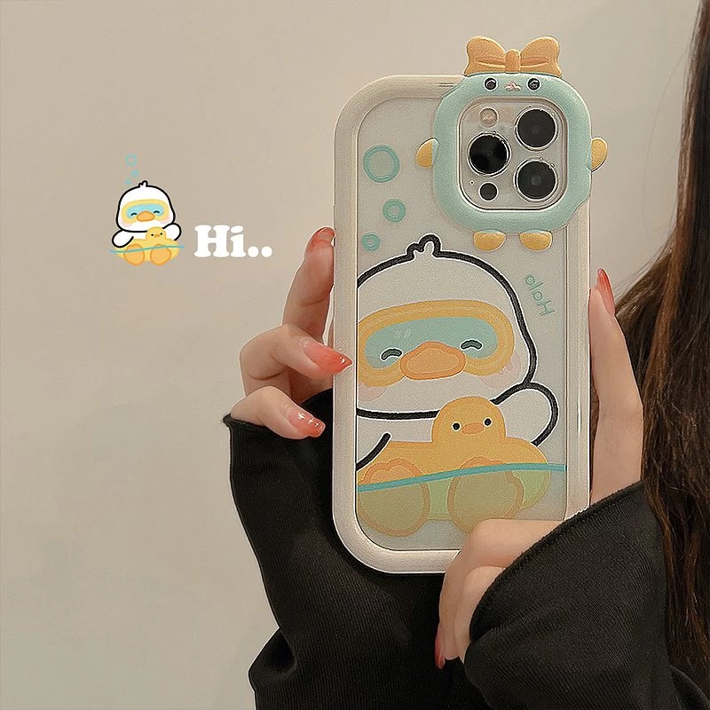 Kawaii Swimming Rng Duck IPhone Case 4 Kawaii Swimming Rng Duck IPhone Case - Image 2
