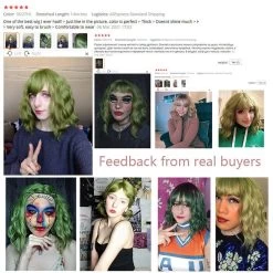 Lolita Bobo Green Cosplay Wigs -Kawaii Fashion Shop Synthetic Wigs Short Straight Bobo Green Cosplay Wigs with Bangs for White black Women Girls Lolita 1