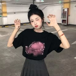 Kawaii Korean Style All-match Loose T-shirt 11 Kawaii Korean Style All-match Loose T-shirt -Kawaii Fashion Shop T shirts Women Printed Korean Style All match Fresh New Chic Loose Plus Size 2XL Hot 3