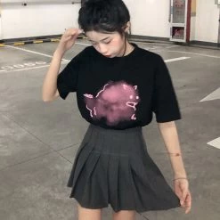 Kawaii Korean Style All-match Loose T-shirt 13 Kawaii Korean Style All-match Loose T-shirt -Kawaii Fashion Shop T shirts Women Printed Korean Style All match Fresh New Chic Loose Plus Size 2XL Hot 5