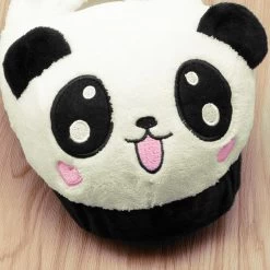 Cute Panda Slippers -Kawaii Fashion Shop THINKTHENDO Cute Panda Eyes Women Cute Slippers Lovely Cartoon Indoor Home Soft Shoes 3