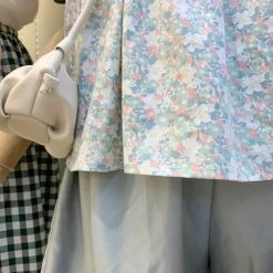 Cute Floral Printed Draped Tank 10 Cute Floral Printed Draped Tank -Kawaii Fashion Shop Tanks Women Printed Backless Ruched Sweet Camisole Korean Fashion Simple Leisure Preppy Style Vintage All match 3