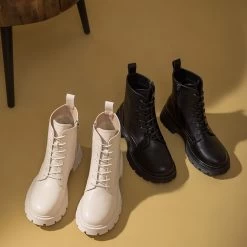 Thick-Soled British Style Short Boots 11 Thick-Soled British Style Short Boots -Kawaii Fashion Shop Thick Soled British Style Short Boots 7