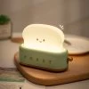 Toast Inspired Night Light -Kawaii Fashion Shop USB Charging Bread Machine Night Light Creative Dimming Table Lamp LED Warm White Timing Sleeping Light