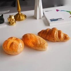 Funny Croissant Series Nightlight 12 Funny Croissant Series Nightlight -Kawaii Fashion Shop Unique Handmade Simulation Croissant LED Bread Light For Home Night Lamp Decoration For Baking Room Cake 4