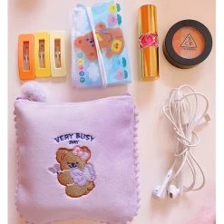 Girl Heart Sanitary Napkin Bag -Kawaii Fashion Shop W G INS Korean Girl Heart Large Capacity Aunt Towel Bag Cute Student Portable Mini Sanitary 2