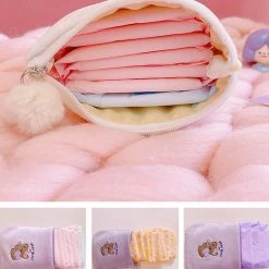 Girl Heart Sanitary Napkin Bag -Kawaii Fashion Shop W G INS Korean Girl Heart Large Capacity Aunt Towel Bag Cute Student Portable Mini Sanitary 4