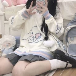 Kawaii Cinnamoroll Knit Hoodie