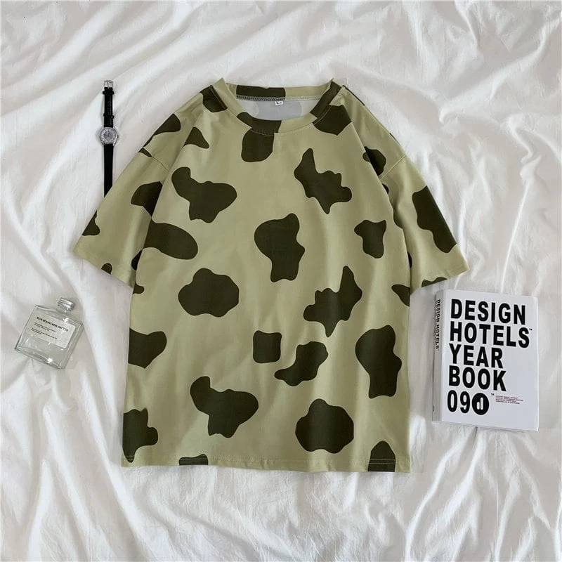 Harajuku Cow Print Short T-shirts 7 Harajuku Cow Print Short T-shirts - Image 5