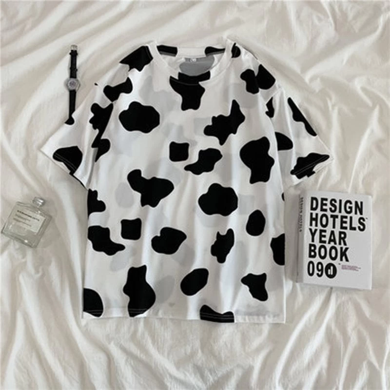 Harajuku Cow Print Short T-shirts 8 Harajuku Cow Print Short T-shirts - Image 6