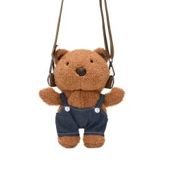 Kawaii Cartoon Bear Plush Shoulder Bag -Kawaii Fashion Shop Women Cartoon Bear Plush Shoulder Bag Cute Soft Ladies Fur Bag Female Party Little Girl Christmas 3