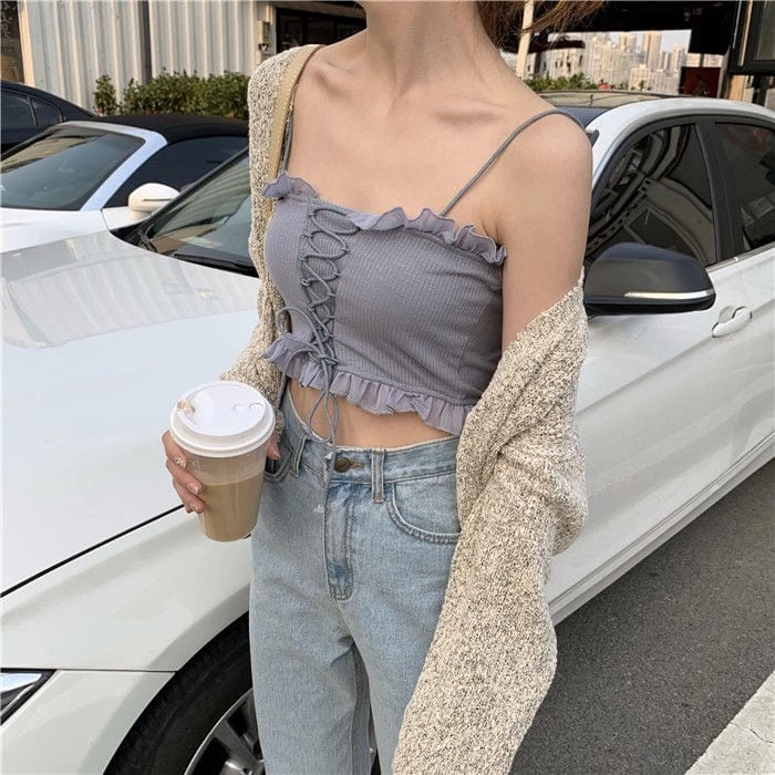 Harajuku Back Drawstring Crop Top 8 Harajuku Back Drawstring Crop Top - Image 6